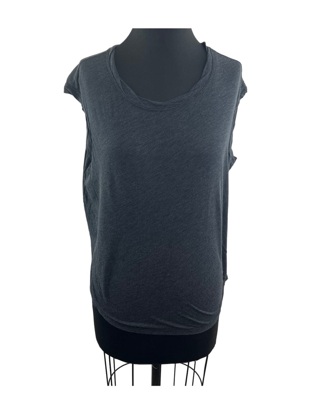 JAMES PERSE Dark Gray Top Cotton Crew Neck Casual Pullover Regular Fit Size 1